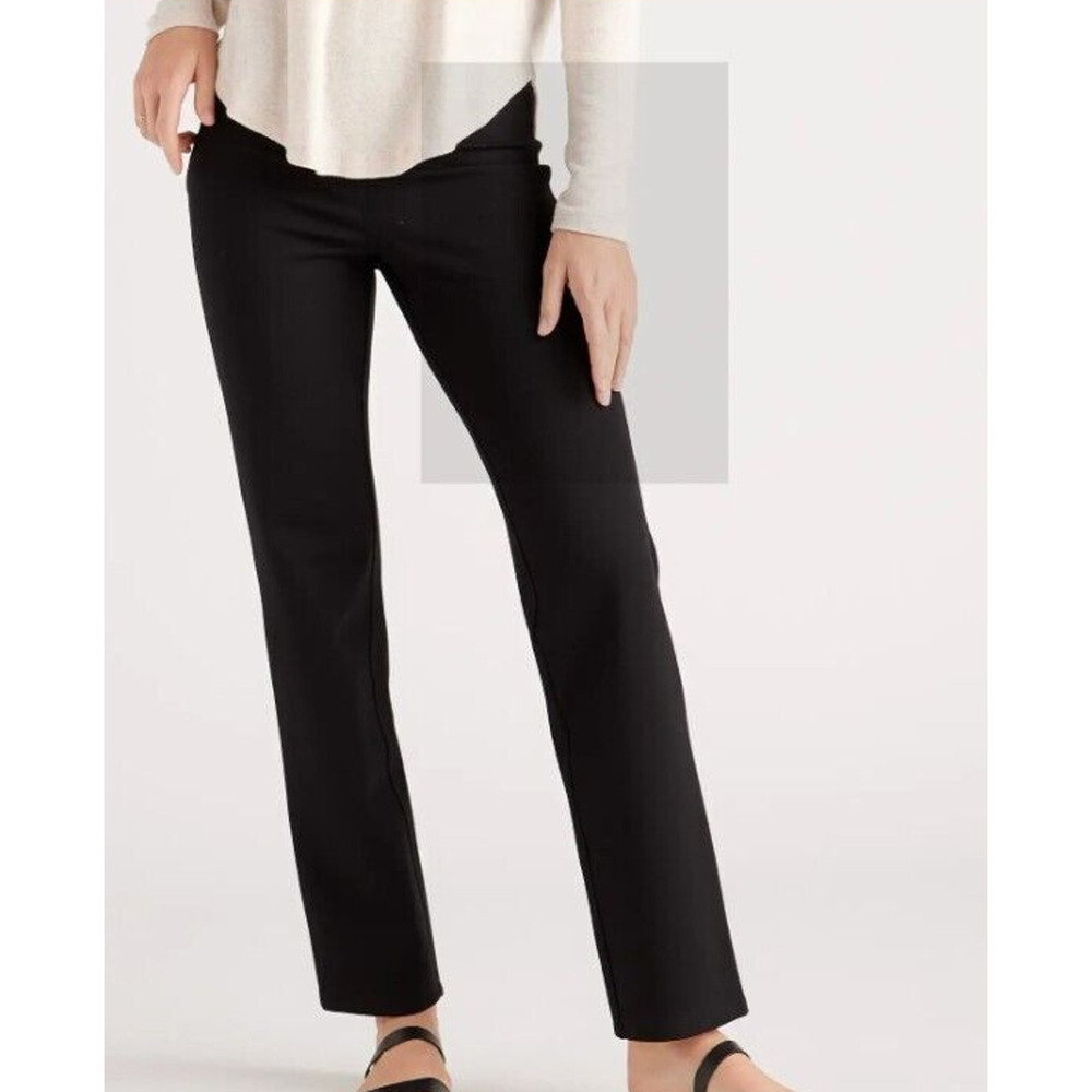 Quince Black Straight-Leg Pants – Sleek Everyday Trousers